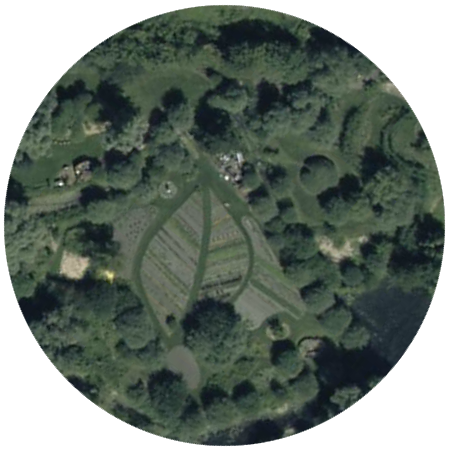 Vue aérienne jardin